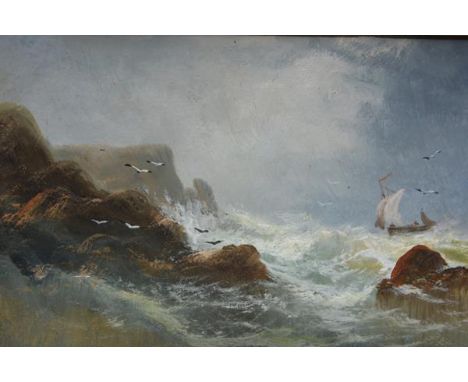 William Brassey Hole R.S.A., R.S.W. (1846-1917), A Stormy Sea, signed lower right, oil on board, inscribed verso "William F. 
