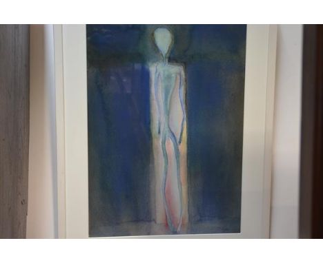 John Taylor (Scottish, b. 1936), What Now - Little Man?, signed lower right, watercolour on paper, framed. 74cm by 51cm. Note