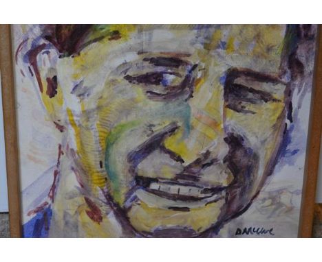 David McClure RSA, RSW, RGI (Scottish, 1926-1998), A Portrait of The Prince of Wales, signed lower right, oil on board, frame