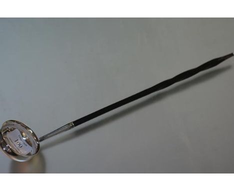A George III Scottish silver punch ladle, George McHattie, Edinburgh, c. 1800-1820, with circular bowl and twisted whalebone 