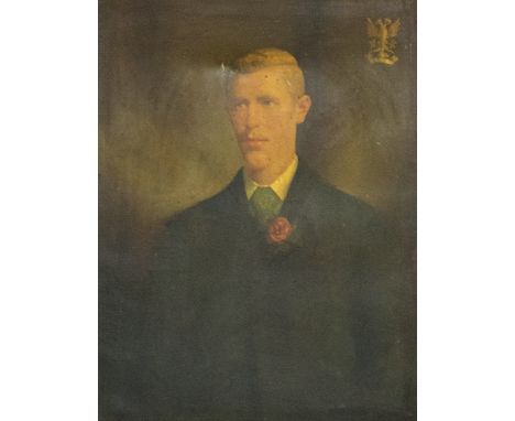 English School, circa 1900/Half Length Portrait of John de Courcy/oil on canvas, 90.5cm x 70cm/Note: De Courcy later became 9