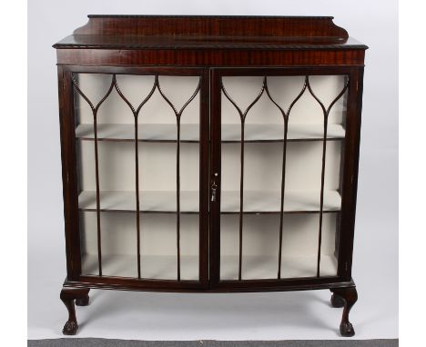 A 1920s Chippendale revival mahogany china cabinet, 123cm wide