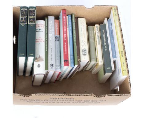Sundry books relating to Thomas Bewick woodcuts and related, and a Bewick print