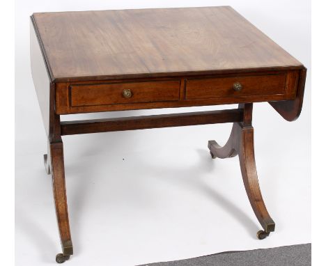 A Regency mahogany sofa table, 86cm wide