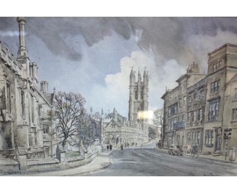 Dennis Flanders (British 1915-1994)/View from High Street, Oxford/signed, limited edition 11/350/print, 29cm x 45cm/another b