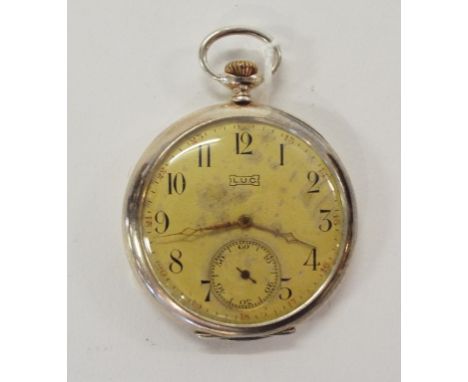 A Luc Chopard open face pocket watch, with subsidiary seconds dial Condition report Report by MW

The pocket watch is running