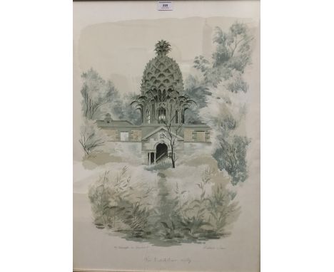 BARBARA JAMES, The Pineapple at Dunmore, Scotland, print, signed and inscribed ''For Exhibition Only'', framed and glazed
