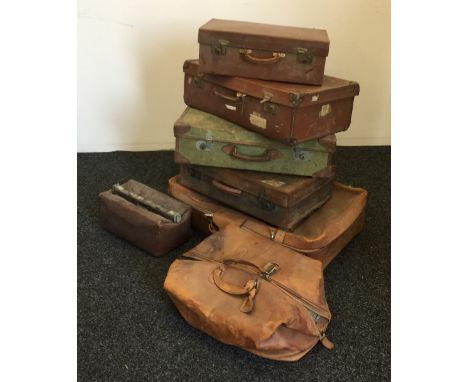 A quantity of various vintage cases, etc.
