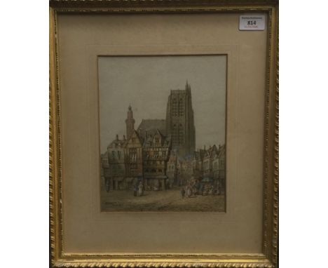 M SCHOFER, Abbeville, France, watercolour, framed and glazed