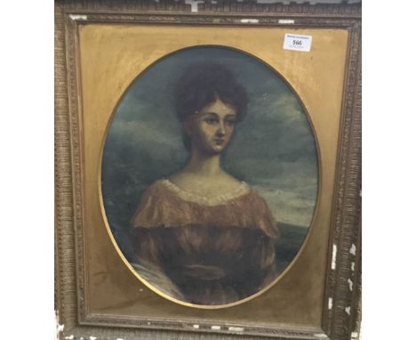 19TH CENTURY SCHOOL, Portrait of a Lady, oil on canvas, framed