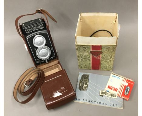 A vintage Rolleicord camera