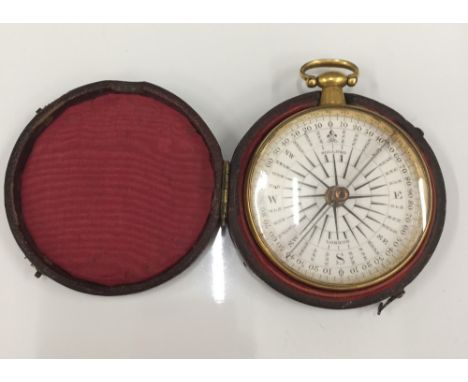 A 19th century cased compass