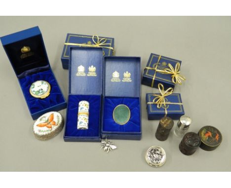 A quantity of boxed Halcyon Days enamel boxes, etc.