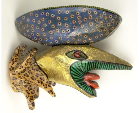 Carrie Disrud, American (20th C) Papier Mache Sculpture "Her Queen's Madness" Signed, Titled and Dated '92.  We will not ship