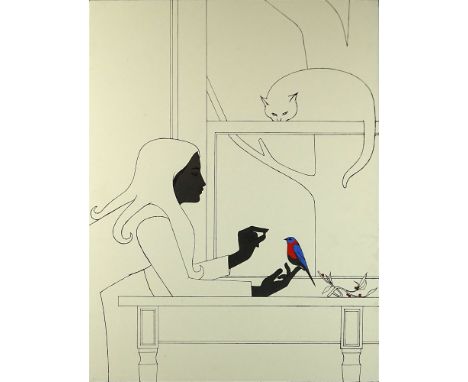 William Barnett, American (b. 1919) Lithograph with foil "Fifth Season III" Signed, titled and numbered in foil, 165/175. Mea