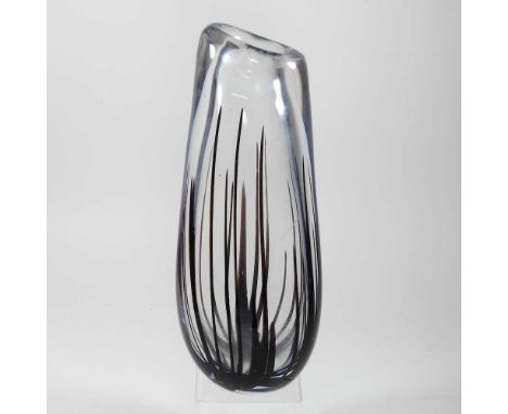 A post war Swedish Kosta cased glass vase, designed by Vicke Lindstrand, circa 1955, signed LV 200Y to base. Provenance: Chri