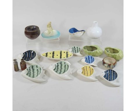 A Hornsea Flamborough mermaid dish, 9cm high, together with a collection of Hornsea and other potteryCondition report: One la