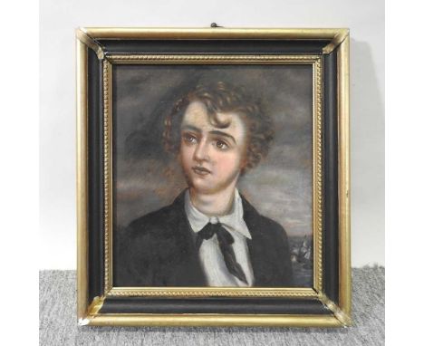 English School, 19th century, head and shoulders portrait of a young sailor, oil on board32 x 29cm