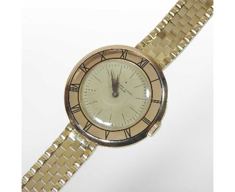 An Audemars Piguet 18 carat gold cased vintage ladies wristwatch, the signed dial, within a bezel inscribed with Roman hours,