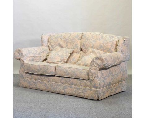 A modern floral upholstered two seater sofa180w x 94d x 90h cm