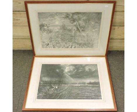 Peter Newcombe, b1943, March, limited edition print, signed in pencil by the artist and numbered 49/75, together with another