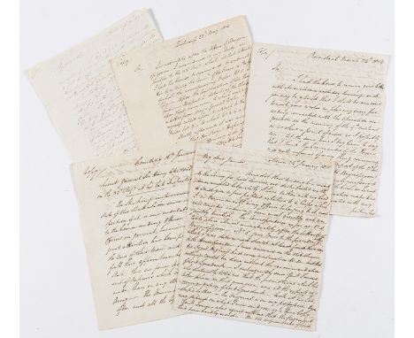 Military Letters.- Parkinson (Edward, Major,served in Holland in 1814, fought at Waterloo and severely wounded at Quatre-Bras