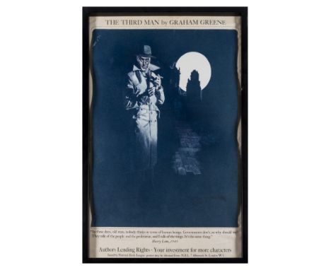 NO RESERVE Greene (Graham).- Publisher's poster.- Original Advertising Poster for 'The Third Man', original artwork in gouach