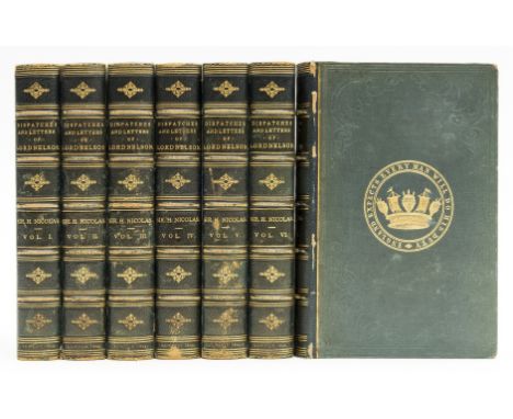 Nelson.- Nicolas (Sir Nicholas Harris, editor) The Dispatches and Letters of Vice Admiral Lord Viscount Nelson, 7 vol., vol. 