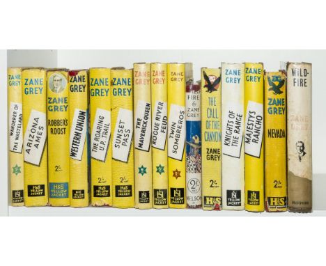 NO RESERVE Grey (Zane) Sunset Pass, 1939; The Roaring U.P. Trail, thirty-eighth edition, 1939; Western Union, 1941, first two