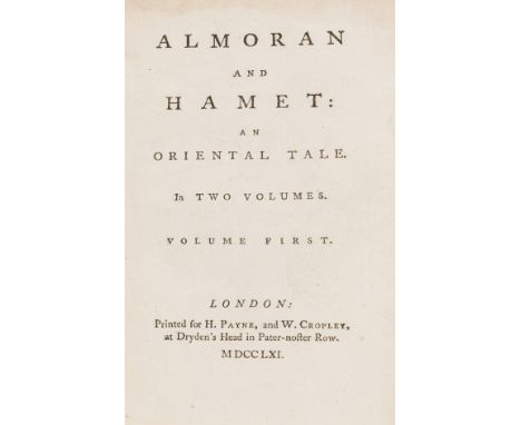 NO RESERVE [Hawkesworth (John)] Almoran and Hamet: an oriental tale, 2vol., first edition, half-titles, errata f. at end of v