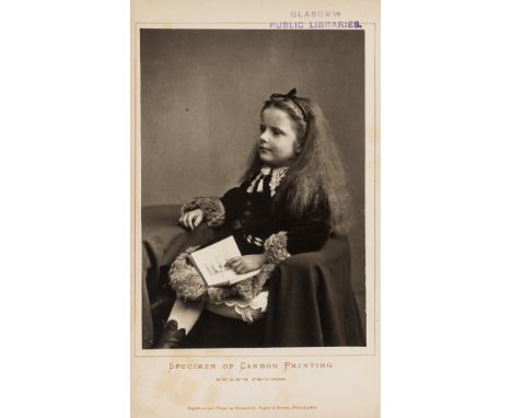 NO RESERVE Photography.- Wilson (Edward L.) American Carbon Manual: or, the Production of Photographic Prints in Permanent Pi