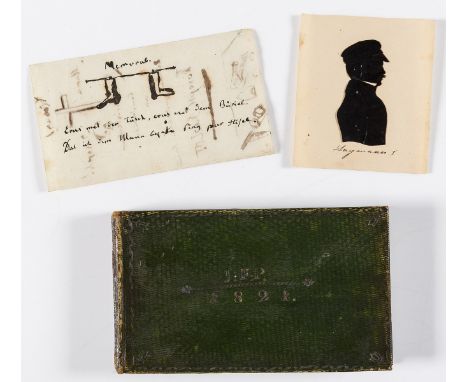 Album Amicorum.- Der freundschaft geweiht, 31 manuscript slips in German, in various hands, 7 silhouettes, all loose, housed 