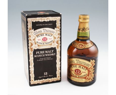 Glen Turner 12 year old Pure Malt Scotch Whisky. Matured in Oak Casks. An old bottling possibly from the 1960's.