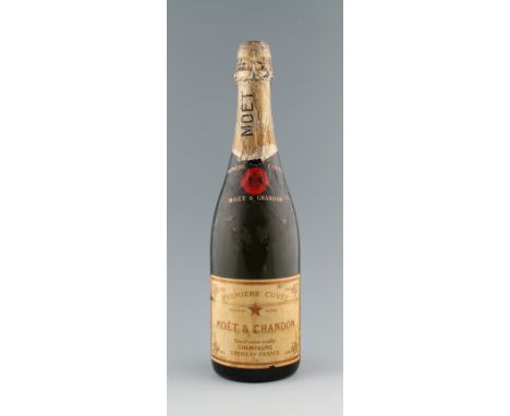 Moet & Chandon Premiere Cuvee bottle perhaps from the 1960's. Good level, foil and label. Epernay, France