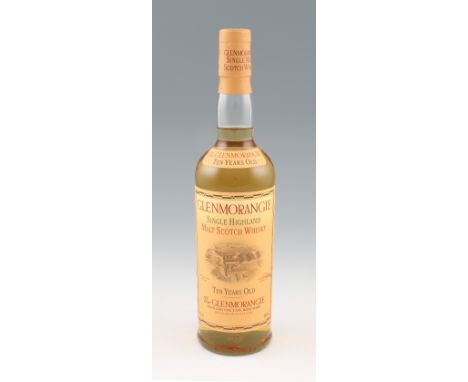A bottle of Glenmorangie 10 year old single malt Scotch whisky from the 1990's. 40% abv 70cl.