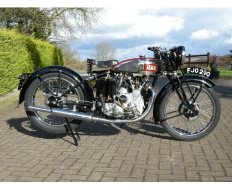 1937 Vincent-HRD 500cc Series-A CometRegistration no. FJO 290 Rear Frame no. D1428Frame no. D1428Engine no. C494•Rare pre-war