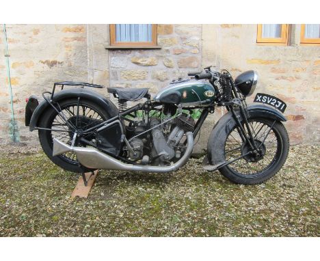 1935 BSA 595cc Model M35-10Registration no. XSV 231Frame no. E10.176Engine no. E10.122Although there were bicycle-related cre