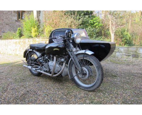 1952 Vincent 998cc Series-C Rapide Watsonian CombinationRegistration no. MXH 127Frame no. RC10113/E Rear Frame no. RC10113/EE