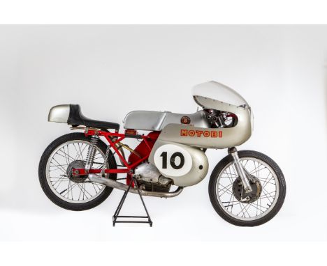 Six-time Italian Championship-winning 1966 Motobi 125cc Competizione Racing MotorcycleFrame no. 2001Engine no. 2001•Ridden by