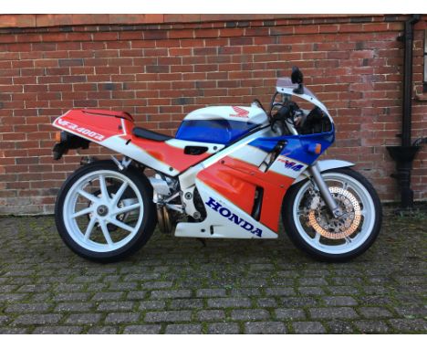 1990 Honda VFR400R Type NC30Registration no. G35 ATRFrame no. NC30 1013267Engine no. NC13E - 1213288Following the VFR750R (RC