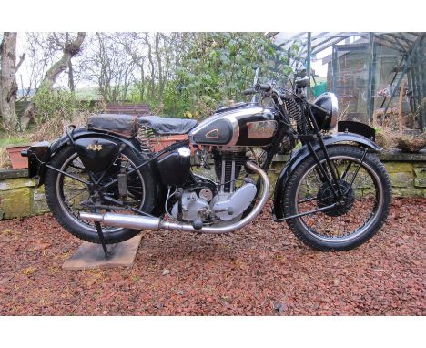 c.1937 AJS 347cc Model 26Registration no. not UK registeredFrame no. 1775Engine no. 37/26 6306A (see text)AJS were relative l