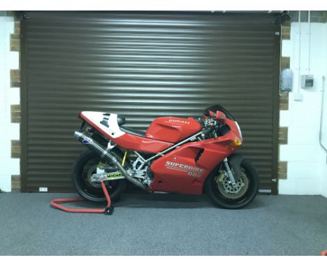 1993 Ducati 888 SPO SuperbikeRegistration no. K724 OJKFrame no. ZDM1HB7R1PB000623Engine no. not known (see text)Ducati kicked