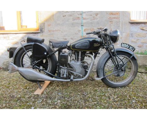 1937 Velocette 499cc MSSRegistration no. MMV 162Frame no. C MS3616Engine no. MSS1157Velocette did not produce a conventional 