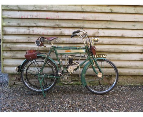 1914 J.E.S. 116cc Gentleman's ModelRegistration no. EL 1714Frame no. 172556Engine no. 1136Founded in Gloucester in 1910, J.E.