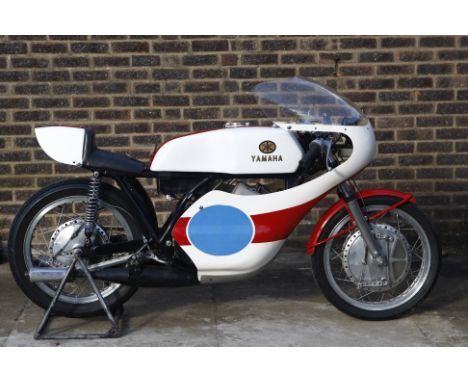 1972 Yamaha 350cc TR3 Racing MotorcycleFrame no. over-paintedEngine no. R5-990236Its owner - 1973 Senior Manx GP winner Paddy