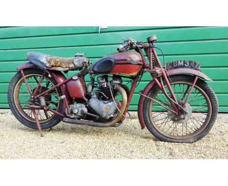 1938 Triumph 498cc Speed Twin ProjectRegistration no. CBM 347Frame no. TH 5620Engine no. 8-5T 11804Although Edward Turner's T