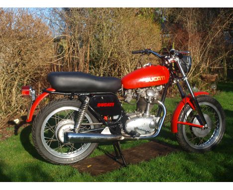 1974 Ducati 350cc SCR Street ScramblerRegistration no. VMR 610MFrame no. MD 72152Engine no. DM350 72496Ducati's first '350' -