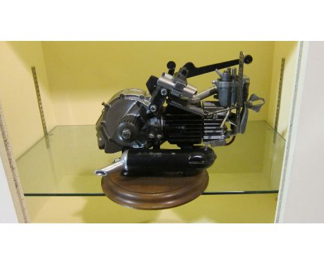 A Moto Garrelli mosquito clip-on engineengine number 38/B, mounted on base, fitted with a carburettor and exhaust, condition 