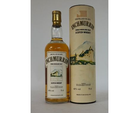 INCHMURRIN 1975
A late 1980's bottle of Inchmurrin 12 Year Old Single Malt Scotch Whisky.  75cl.  40% abv.  Distilled in 1975