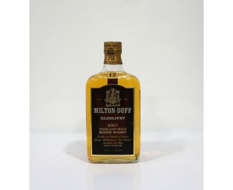 MILTONDUFF 12 YEAR OLD 
A good older bottling of the Miltonduff 12 year old single malt scotch whisky.  75cl.  43% abv.  We e